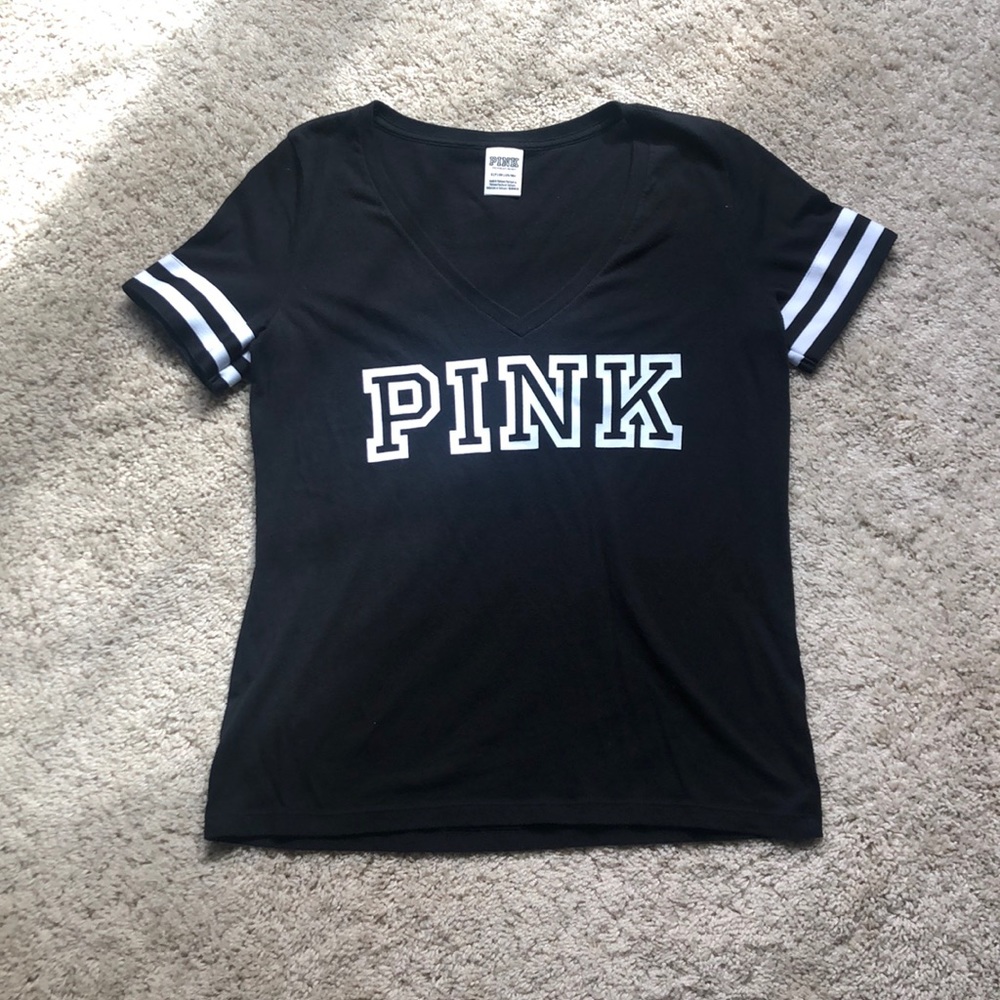 PINK V neck T-shirt
